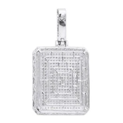 Big 14K Yellow Gold Iced Out Diamond Dog Tag Pendant For Men 8 Carats 2.25 Inches -Luxurman jewelry big 14k gold iced out diamond dog tag pendant for men 8 carats 225 inches 803182 backwh