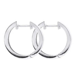 Classy Small 1/2 Inch Diamond Hoop Earrings 14K Yellow Gold Huggies Round Diamonds -Luxurman jewelry classy small 12 inch diamond hoop earrings 14k gold huggies round diamonds backwh