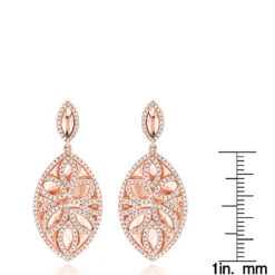 Diamond Flower Earrings For Women 14K Rose Gold Drop Earrings Leafs Design 1 Carat 11 Diamond Flower Earrings For Women 14K Rose Gold Drop Earrings Leafs Design 1 Carat -Luxurman jewelry diamond flower earrings for women 14k gold drop earrings leafs design 1 carat 407062 rulerro