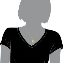 Engravable 14K Yellow Gold Diamond Circle Pendant For Women 1 Carat Medallion -Luxurman jewelry engravable 14k gold diamond circle pendant for women 1 carat medallion bodye 1