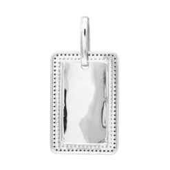 Engravable 2 Carat Black And White Diamond Dog Tag Pendant For Men 14K White Gold -Luxurman jewelry engravable 2 carat black and white diamond dog tag pendant for men 14k gold 000868 backwh 1