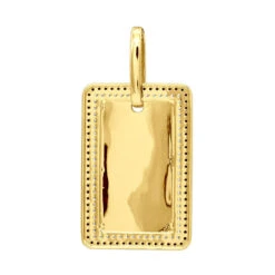 Engravable 2 Carat Black And White Diamond Dog Tag Pendant For Men 14K White Gold -Luxurman jewelry engravable 2 carat black and white diamond dog tag pendant for men 14k gold 000868 backye 1