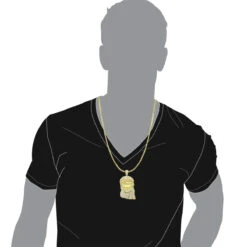Large 18K Yellow Gold Hip Hop Jesus Face VS Diamond Pendant For Men -Luxurman jewelry hip hop jewelry piece large jesus face vs diamond pendant for men 18k gold bodye