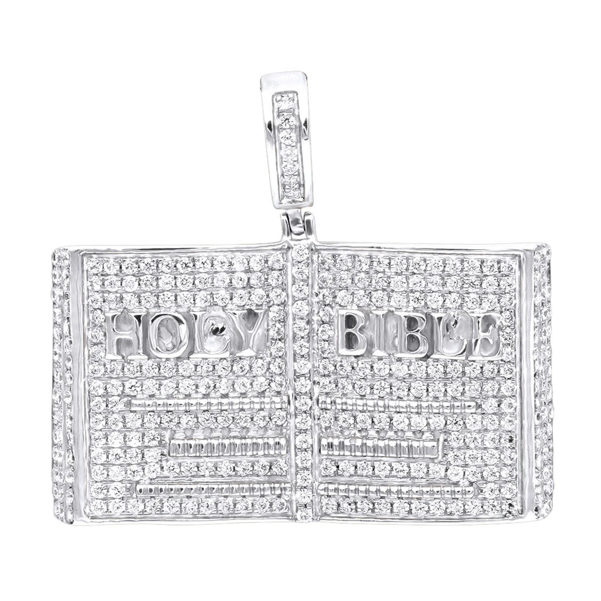 Hip Hop Holy Bible Charm 10K Yellow Gold Pendant For Men 1ct Diamonds 2 Hip Hop Holy Bible Charm 10K Yellow Gold Pendant For Men 1ct Diamonds - Image 2