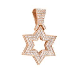 Large 14K Yellow Gold Diamond Star Of David Pendant For Men & Women 10 Large 14K Yellow Gold Diamond Star Of David Pendant For Men & Women -Luxurman jewelry large 14k gold diamond star of david pendant for men women jewish jewelry ro