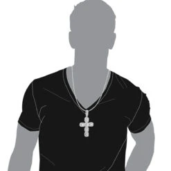 Large 2in Unique Men's Diamond Cross Pendant 14K White Gold Round Baguette Diamonds 10 Large 2in Unique Men's Diamond Cross Pendant 14K White Gold Round Baguette Diamonds -Luxurman jewelry large 2in unique mens diamond cross pendant 14k gold round baguette diamonds 803179 bod