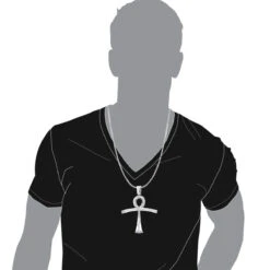 Large Symbol Of Life Egyptian Ankh Diamond Cross Pendant 14K White Gold 2.5ct -Luxurman jewelry large symbol of life egyptian ankh diamond cross pendant in 14k gold 25ct bodwh