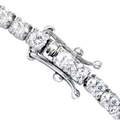 Eternity Line Ladies Diamond Tennis Bracelet 4 Carats 14K White Gold 9 Eternity Line Ladies Diamond Tennis Bracelet 4 Carats 14K White Gold -Luxurman jewelry line bracelets elegant ladies diamond tennis bracelet 4 carats 14k gold backwh