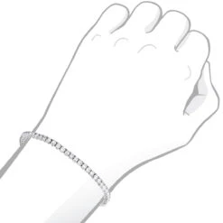 Eternity Line Ladies Diamond Tennis Bracelet 4 Carats 14K White Gold 10 Eternity Line Ladies Diamond Tennis Bracelet 4 Carats 14K White Gold -Luxurman jewelry line bracelets elegant ladies diamond tennis bracelet 4 carats 14k gold bodwh