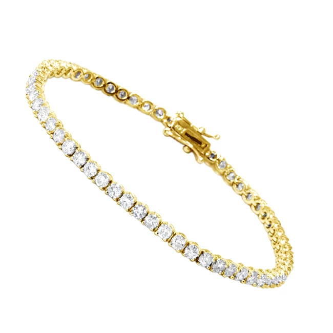 Eternity Line Ladies Diamond Tennis Bracelet 4 Carats 14K White Gold 2 Eternity Line Ladies Diamond Tennis Bracelet 4 Carats 14K White Gold - Image 2