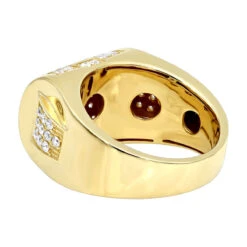 Luxurman Diamond Ring For Men 10K Yellow Gold 1.65ct -Luxurman jewelry luxurman diamond ring for men 10k gold 165ct backye