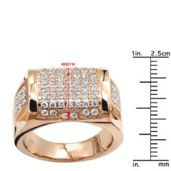 Luxurman Diamond Ring For Men 10K Yellow Gold 1.65ct -Luxurman jewelry luxurman diamond ring for men 10k gold 165ct rulerro