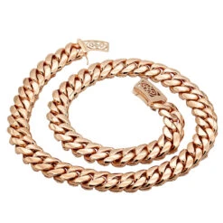 Real Hip Hop Iced Out Miami Cuban Link Diamond Chain For Men 10K Yellow Gold -Luxurman jewelry real hip hop jewelry iced out miami cuban link diamond chain for men 10k gold backro