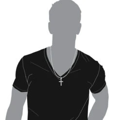 Religious 14K White Gold Round Diamonds Cross Pendant For Men 1.4ct -Luxurman jewelry religious jewelry solid 14k gold round diamonds cross pendant for men 14ct 407108 bodwh