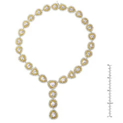 Royal Style Ladies Yellow And White Diamond Necklace 18K Gold 53.17ct -Luxurman jewelry royal style ladies yellow and white diamond necklace in 18k gold 5317ct rulerwh