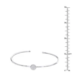 Stackable 14K White Gold Pave Diamond Bangle Bracelet For Women 0.42ct Luxurman 11 Stackable 14K White Gold Pave Diamond Bangle Bracelet For Women 0.42ct Luxurman -Luxurman jewelry stackable 14k gold pave diamond bangle bracelet for women 042ct luxurman rulerwh