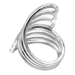 Unique 14K White Gold Butterfly Wings Cocktail Ring For Women By Luxurman -Luxurman jewelry unique 14k gold butterfly wings cocktail ring for women by luxurman backwh 1