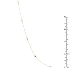 Unique 36inch Blue Diamonds By The Yard Women's Necklace 14K Yellow Gold Chain 1.4ct -Luxurman jewelry unique 36inch blue diamonds by the yard womens necklace 14k gold chain 14ct rulerye