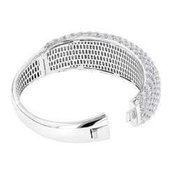Unique Designer Diamond Bangle Bracelet For Women 12ct 14K White Gold -Luxurman jewelry unique designer diamond bangle bracelet for women 12ct in 14k gold backwh