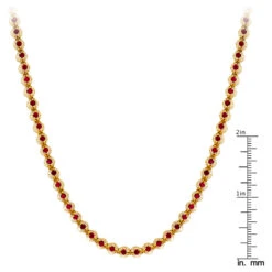 Unique Men's Tennis 10K Yellow Gold Ruby Necklace For Men 10.5ct By Luxurman 13 Unique Men's Tennis 10K Yellow Gold Ruby Necklace For Men 10.5ct By Luxurman -Luxurman jewelry unique mens tennis chains 10k gold ruby necklace for men 105ct by luxurman rulerye
