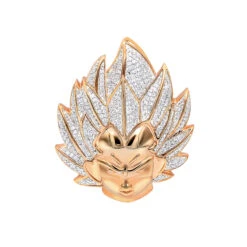 Vegeta 10K Yellow Gold Diamond Dragon Ball Z Pendant For Men 0.75ct Charm -Luxurman jewelry vegeta real 10k gold diamond dragon ball z pendant for men 075ct charm ro 2