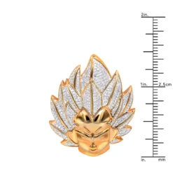 Vegeta 10K Yellow Gold Diamond Dragon Ball Z Pendant For Men 0.75ct Charm -Luxurman jewelry vegeta real 10k gold diamond dragon ball z pendant for men 075ct charm rulerro 2