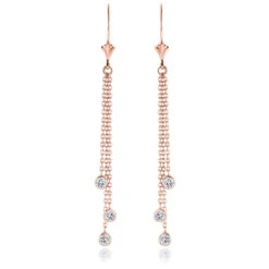 Ladies Chandelier Earrings With Diamonds By The Yard 0.6ct 14K White Gold 8 Ladies Chandelier Earrings With Diamonds By The Yard 0.6ct 14K White Gold -Luxurman ladies chandelier earrings with diamonds by the yard 06ct 14k gold ro