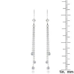 Ladies Chandelier Earrings With Diamonds By The Yard 0.6ct 14K White Gold 11 Ladies Chandelier Earrings With Diamonds By The Yard 0.6ct 14K White Gold -Luxurman ladies chandelier earrings with diamonds by the yard 06ct 14k gold rulerwh