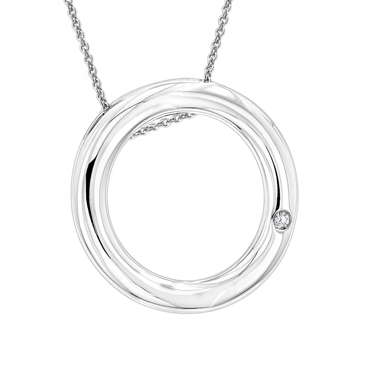 Ladies Diamond Circle Pendant In Sterling Silver Luxurman Love Quotes 1 Ladies Diamond Circle Pendant In Sterling Silver Luxurman Love Quotes