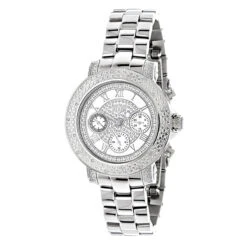 Ladies Diamond Watch 0.30 Ct Luxurman White MOP