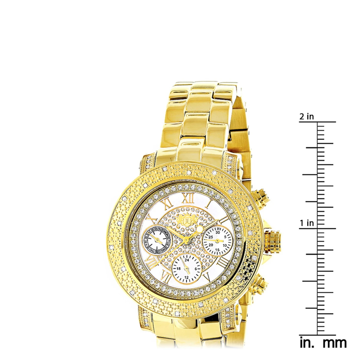 Ladies Diamond Watch 0.30 Ct Luxurman Yellow Gold Plated 5 Ladies Diamond Watch 0.30 Ct Luxurman Yellow Gold Plated - Image 5