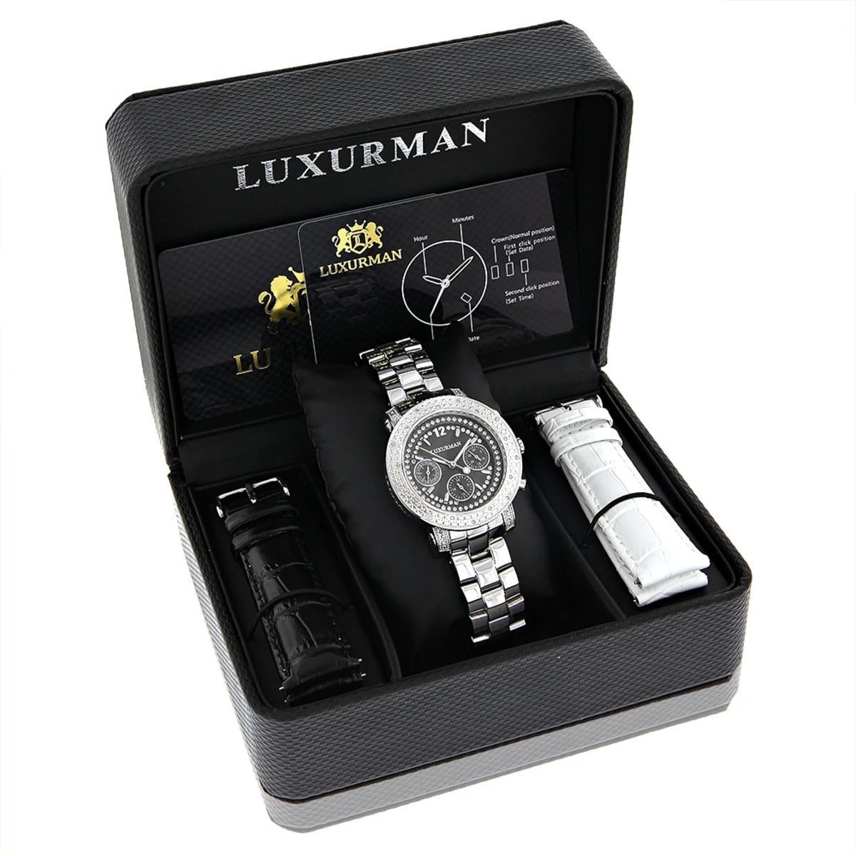 Ladies Genuine Diamond Watch By LUXURMAN 0.3ct Black MOP 4 Ladies Genuine Diamond Watch By LUXURMAN 0.3ct Black MOP - Image 4