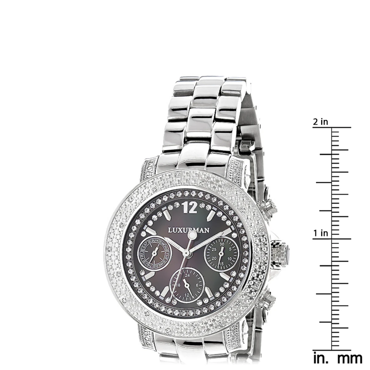 Ladies Genuine Diamond Watch By LUXURMAN 0.3ct Black MOP 5 Ladies Genuine Diamond Watch By LUXURMAN 0.3ct Black MOP - Image 5