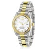 Ladies Luxurman Tribeca Two Tone Yellow Gold Plated Diamond Watch 1.5ct