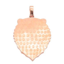 Large 14K Yellow Gold Men's Diamond Tiger Pendant With Black Enamel 10 Carats 17 Large 14K Yellow Gold Men's Diamond Tiger Pendant With Black Enamel 10 Carats -Luxurman large 14k gold mens diamond tiger pendant with black enamel 10 carats 000773 backro