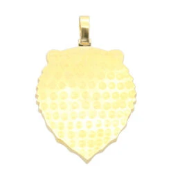 Large 14K Yellow Gold Men's Diamond Tiger Pendant With Black Enamel 10 Carats 16 Large 14K Yellow Gold Men's Diamond Tiger Pendant With Black Enamel 10 Carats -Luxurman large 14k gold mens diamond tiger pendant with black enamel 10 carats 000773 backye