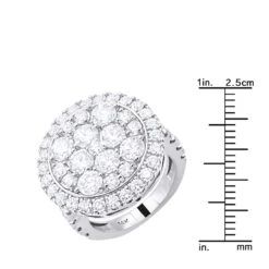 Large 5 Carat Diamond Ring For Women 14K White Gold 15 Large 5 Carat Diamond Ring For Women 14K White Gold -Luxurman large 5 carat diamond ring for women in 14k yellow rose or white gold rulerwh 20211228