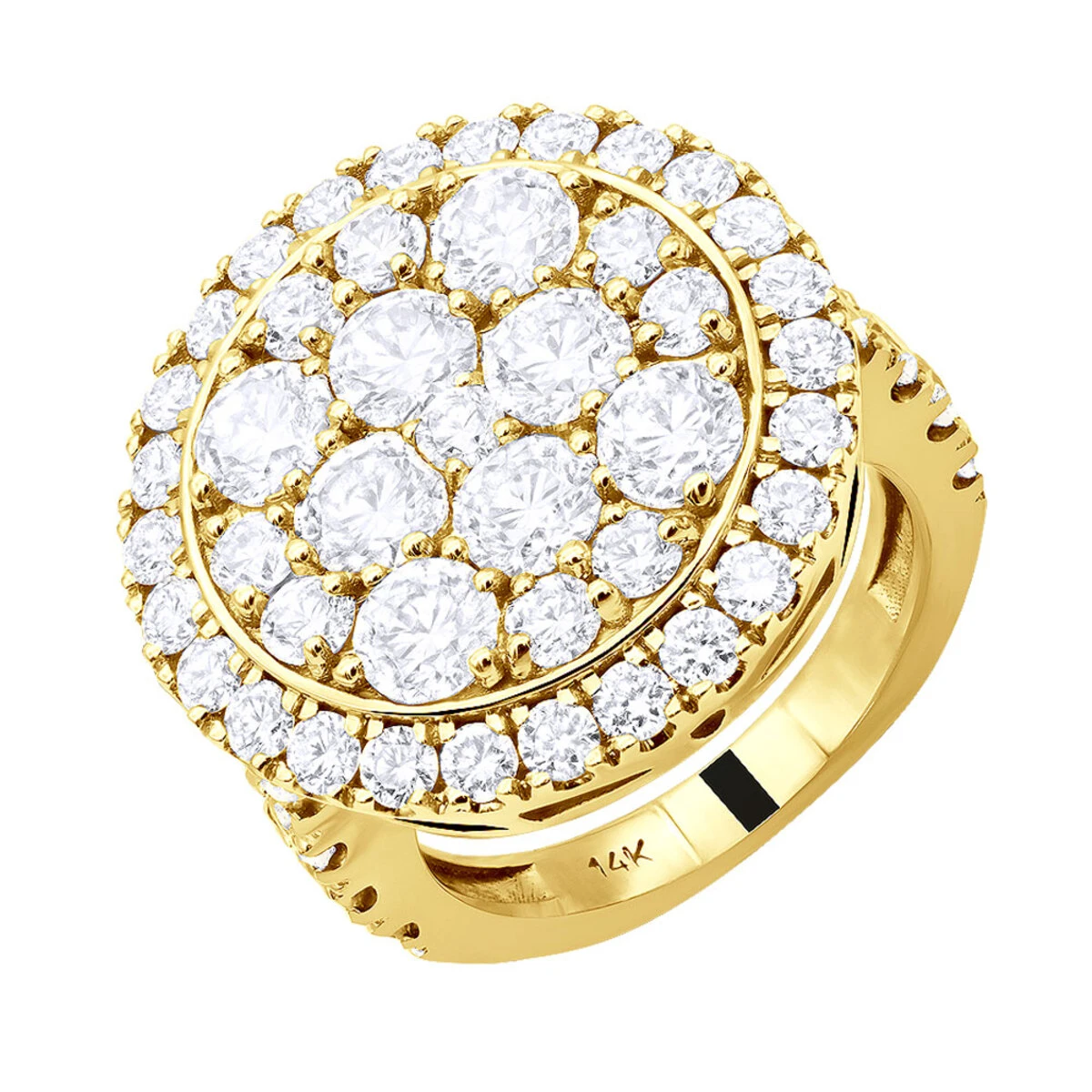 Large 5 Carat Diamond Ring For Women 14K White Gold 2 Large 5 Carat Diamond Ring For Women 14K White Gold - Image 2