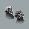 Large Black Diamond Cluster Earrings 5.50ct 14K Black Plated Gold