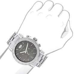 Large Face Diamond For Men Oversized Luxurman Escalade Watch 0.25ct -Luxurman large face diamond watches for men oversized luxurman escalade watch 025ct bod