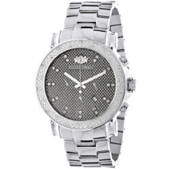 Large Face Diamond For Men Oversized Luxurman Escalade Watch 0.25ct