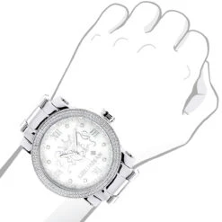 Large Diamond Watches For Men 0.12ct Luxurman Phantom White MOP 7 Large Diamond Watches For Men 0.12ct Luxurman Phantom White MOP -Luxurman limited edition luxurman mens diamond watch 012ct bod