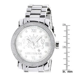 Large Diamond Watches For Men 0.12ct Luxurman Phantom White MOP 9 Large Diamond Watches For Men 0.12ct Luxurman Phantom White MOP -Luxurman limited edition luxurman mens diamond watch 012ct ruler
