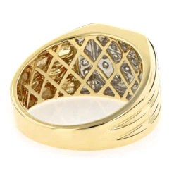 Luxurman 1 Carat Men's Diamond Ring 14K White Gold Pinky Ring -Luxurman luxurman 1 carat mens diamond ring 14k yellow rose white gold pinky ring backye