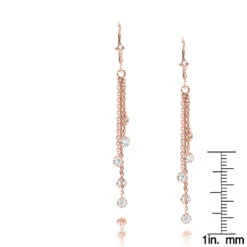 Luxurman 14K White Gold Chandelier Earrings With Diamonds By The Yard 1 Carat -Luxurman luxurman 14k gold chandelier earrings with diamonds by the yard 1 carat rulerro