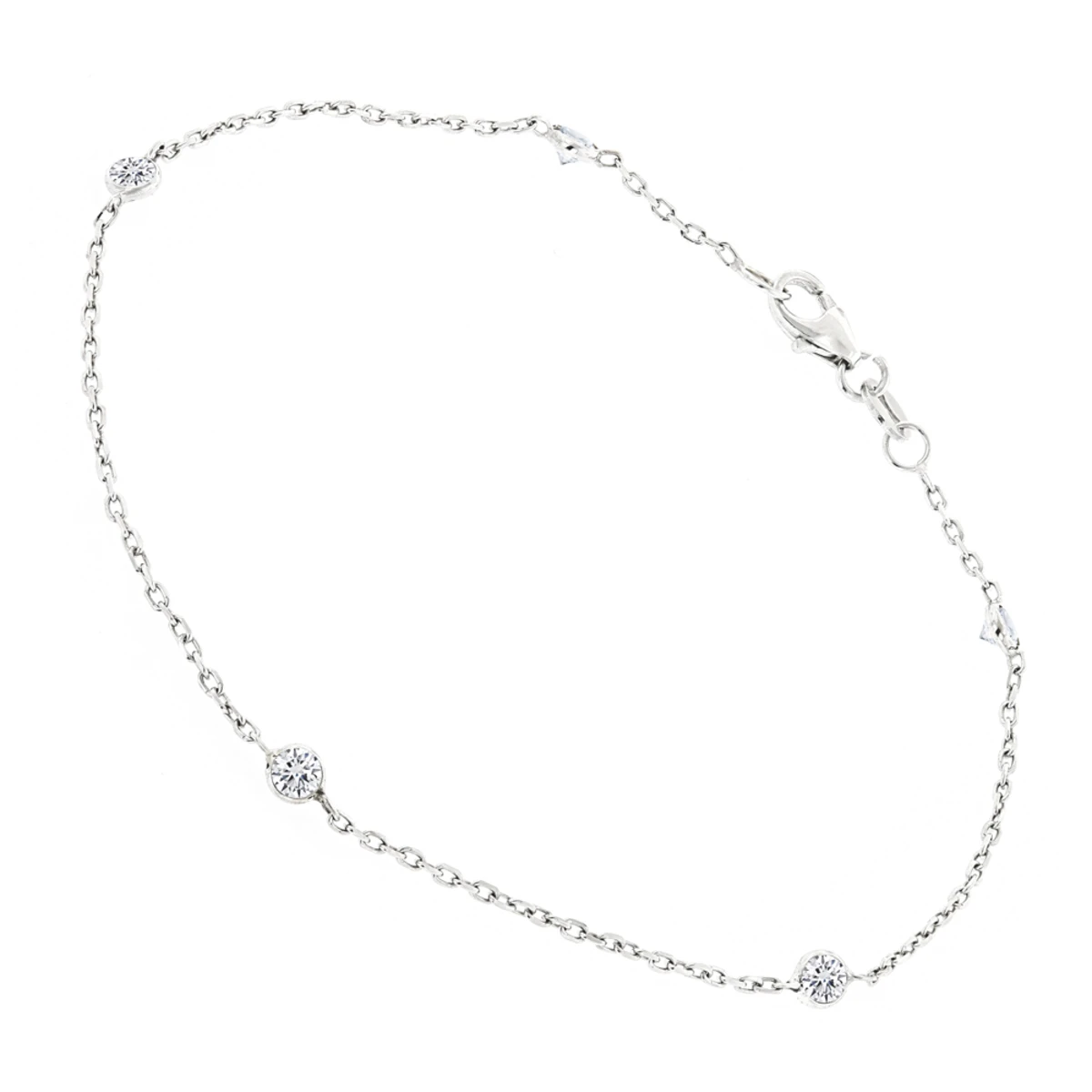 Luxurman 14K White Gold Diamond By The Yard Bracelet For Women 1/2 Carat 7in 1 Luxurman 14K White Gold Diamond By The Yard Bracelet For Women 1/2 Carat 7in