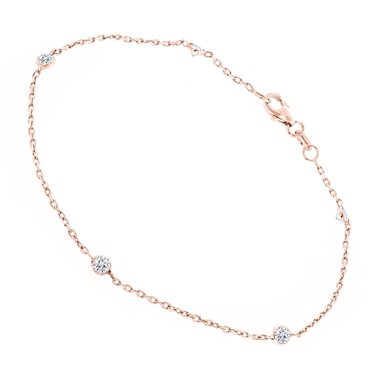 Luxurman 14K White Gold Diamond By The Yard Bracelet For Women 1/2 Carat 7in 3 Luxurman 14K White Gold Diamond By The Yard Bracelet For Women 1/2 Carat 7in - Image 3