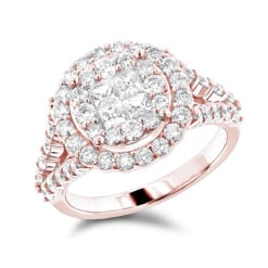 Luxurman 14K White Gold Diamond Engagement Ring 2ct Princess Cut Round Diamonds 8 Luxurman 14K White Gold Diamond Engagement Ring 2ct Princess Cut Round Diamonds -Luxurman luxurman 14k gold diamond engagement ring 2ct princess cut round diamonds ro