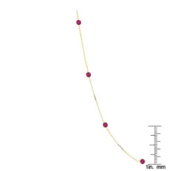 Luxurman 14K Yellow Gold Ladies Chain Necklace With Rubies By The Yard 1.6ct 16in 11 Luxurman 14K Yellow Gold Ladies Chain Necklace With Rubies By The Yard 1.6ct 16in -Luxurman luxurman 14k gold ladies chain necklace with rubies by the yard 16ct 16in rulerye