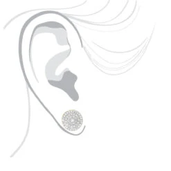 Luxurman 14K Yellow Gold Pave Round Diamond Cluster Earrings Studs 1/2 Carat -Luxurman luxurman 14k gold pave round diamond cluster earrings studs 12 carat bodye